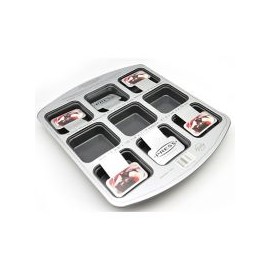 Molde antiadherente brownies 9 cavidades