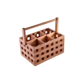 Canasta portacubiertos de bambú