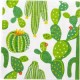 Servilleta papel 33x33 verde cactus 2