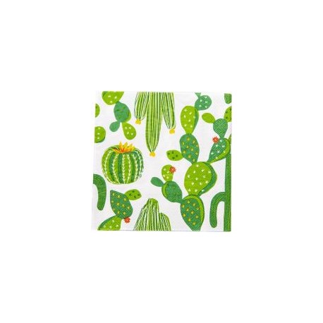 Servilleta papel 33x33 verde cactus 2