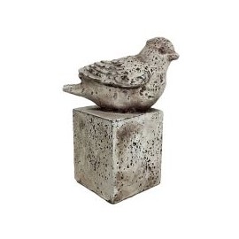 Figura decorativa pajaro base cuadrada