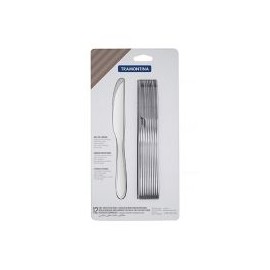 Set 12 cuchillos mesa acero inoxidable