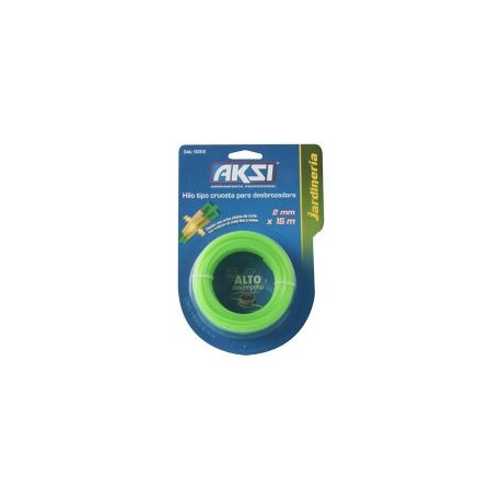 Hilo en cruceta para desbrozadora de 2.0 mm. x 15 m.