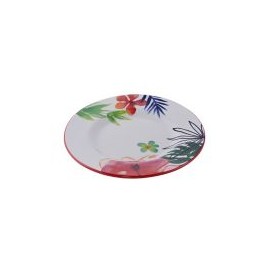 Plato cerámica flores 26cm