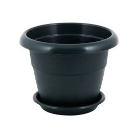 Maceta redonda 30 cm c/plato verde