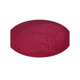 Mantel Redondo 1.80 Jacquard Rojo