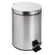 Bote de basura con pedal acero inoxidable mate 5 L