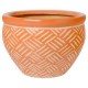 Maceta étnico naranjo 30x21