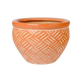 Maceta étnico naranjo 30x21