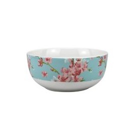 Bowl 13,6X13,6Cm Floral Turq