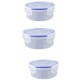 Set de contenedores de clip 3 piezas 800 ml plástico