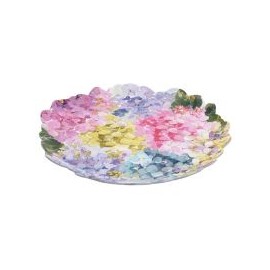 Plato Melamina Hortensias 29 cm
