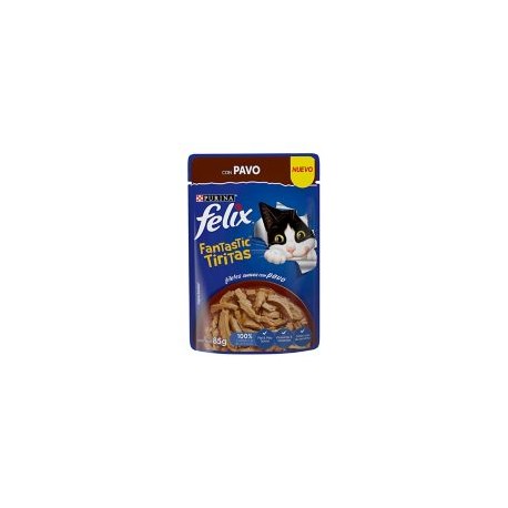 Alimento p/gato tiritas de pavo 85 g