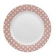 Plato 26X26Cm Puntos Rosada