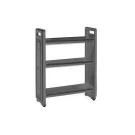 Carrito organizador de tres niveles con ruedas gris