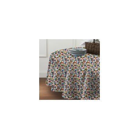 Mantel Redondo 1.46 Triángulos