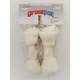 Hueso carnaza natural 7-8" con calcio 5 pzas