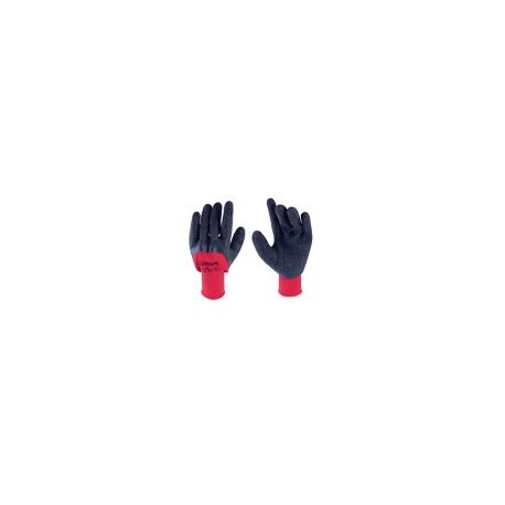Guante de poliéster rojo c/cubierta de látex