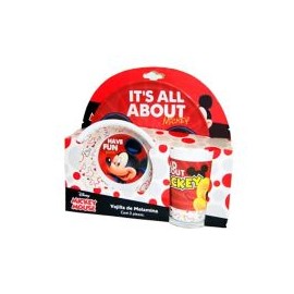 Juego 3 piezas melamina Mickey