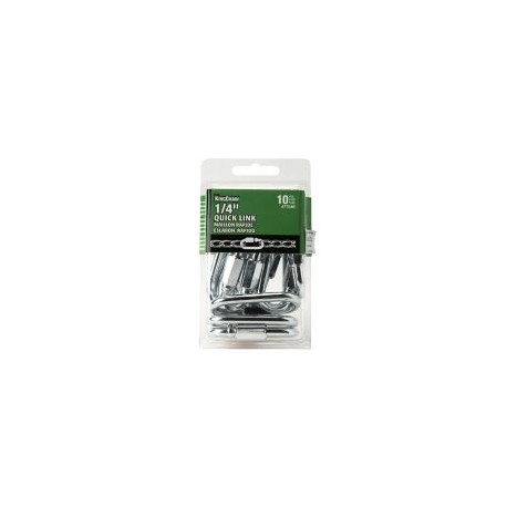 Eslabones c/rosca zinc 1/4" x 10 pc en blíster