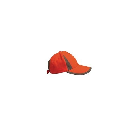 Gorra de seguridad en poliéster c/reflejante amarilla