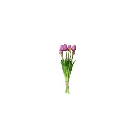 Bouquet De Tulipanes Morados Artificial