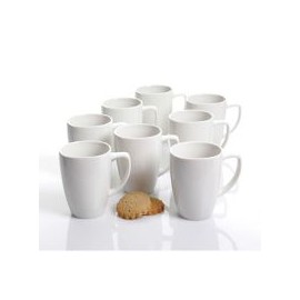 Set de tarros 8 piezas 12 oz porcelana cuadrado