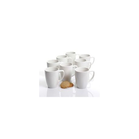 Set de tarros 8 piezas 12 oz porcelana cuadrado