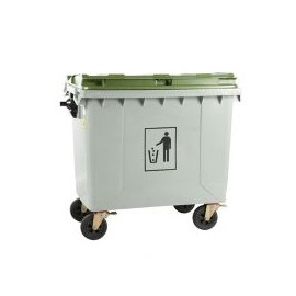 Contenedor con ruedas verde 660 L
