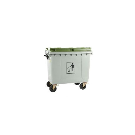 Contenedor con ruedas verde 660 L