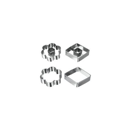 Set cortadores galletas 4 pzas acero inoxidable