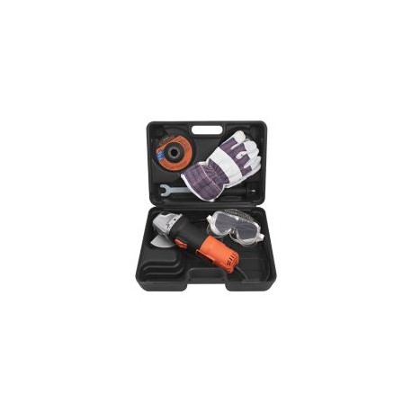 Esmeriladora Angular 4-1/2" (115mm) 11,000 Rpm 820W + Guantes y Gogles