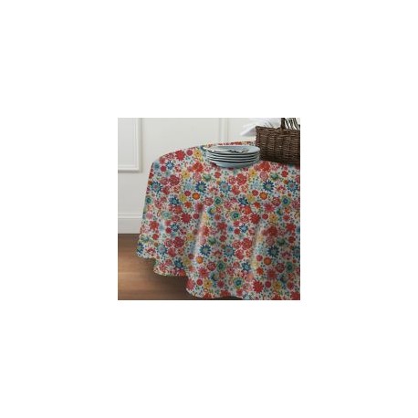 Mantel Redondo 1.46 Flores Brazil
