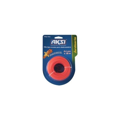 Hilo en cruceta para desbrozadora de 2.4 mm. x 12 m.