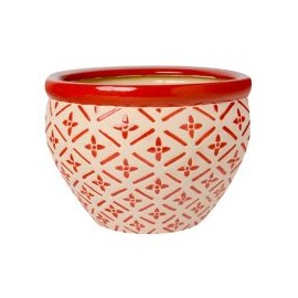 Maceta panal rojo 17x12