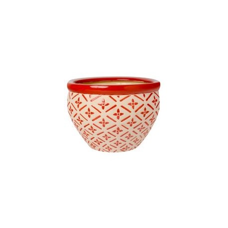 Maceta panal rojo 17x12