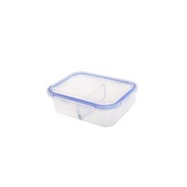 Contenedor vidrio 2 divisiones rectangular 640ml