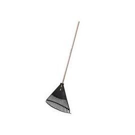Escoba plástica negro para jardín 22 dientes