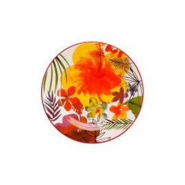 Plato cerámica flores 19cm