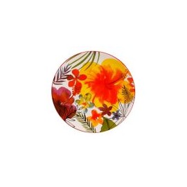 Plato cerámica flores 33cm