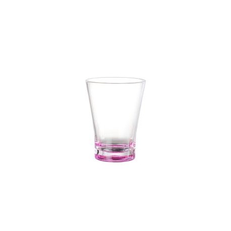 Vaso Acrílico Mediano 340Ml V Fondo Rosa