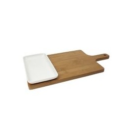 Fuente c/tabla de bambú