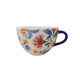 Taza Flores Azul