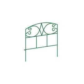 Cerca colonial metálica mediana verde 41 x 230 cm