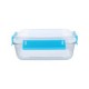 Contenedor vidrio clip color rectangular 1.1 Lt