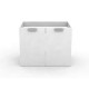 Gabinete fregadero 2 puertas blanco frosty