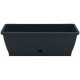 Maceta rectangular 50 cm c/plato verde