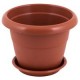 Maceta redonda c/plato terracota 30 cm