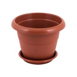 Maceta redonda c/plato terracota 30 cm
