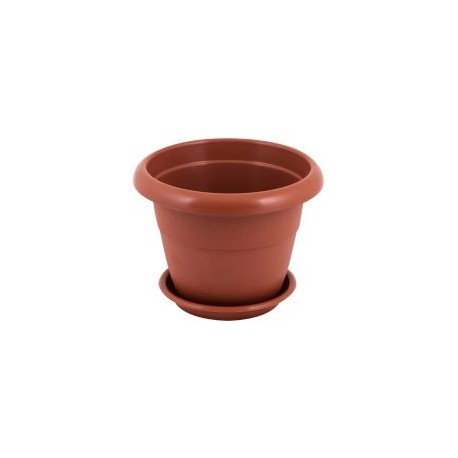 Maceta redonda c/plato terracota 30 cm